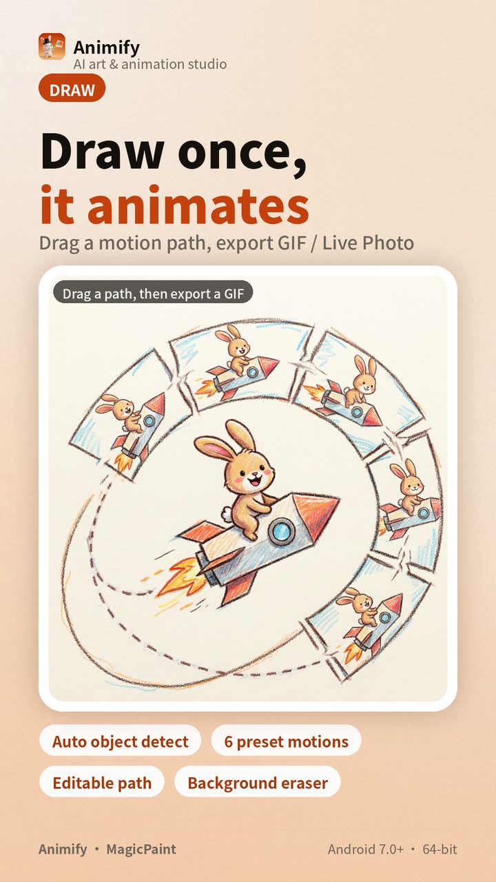 Animify screenshot · draw it and it moves