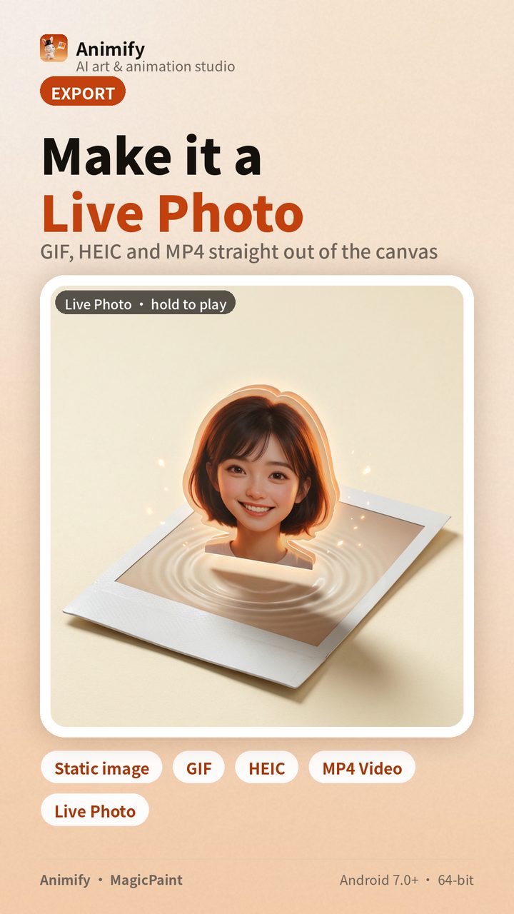 Animify screenshot · photos that move in your gallery